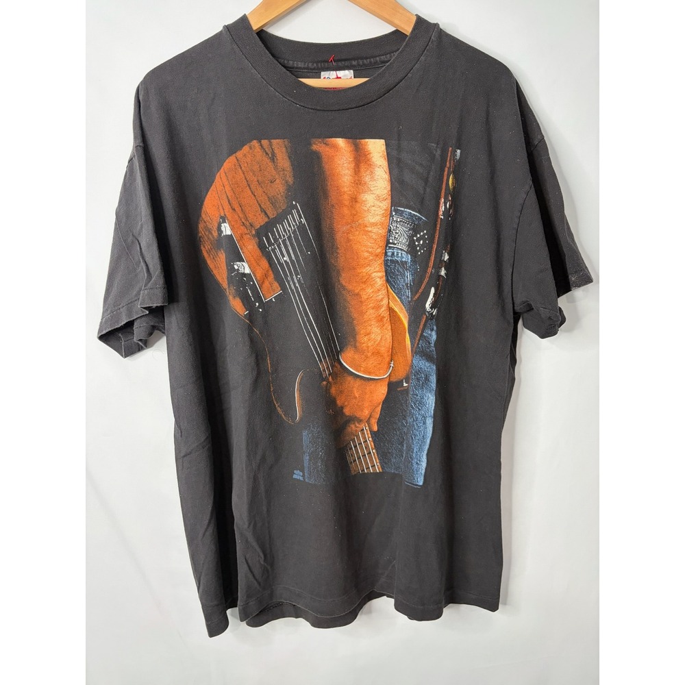 Vintage Bruce Springsteen World Tour 1992-93 T-Shirt Hanes XL Black Concert Tee